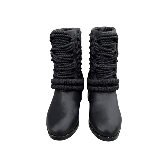 IVY KIRZHNER NWOB Leather Bond Engineer mid top boots in Black Size 9 - Picture 4 of 8